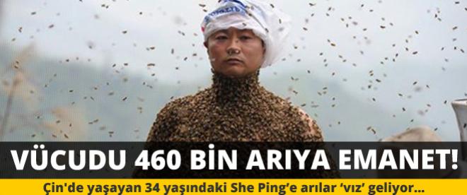 Vücudu 460 bin arıya emanet!