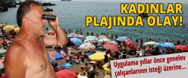 Kadınlar plajında bir garip olay