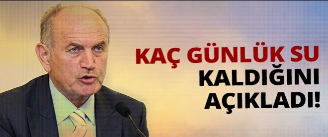 Kadir Topbaş kaç günlük su kaldığını açıkladı