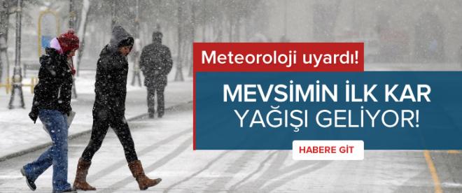 Meteoroloji uyardı. Beklenen kar geliyor