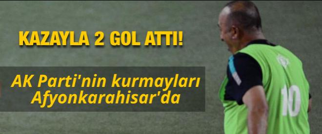 Kazayla iki gol attı!