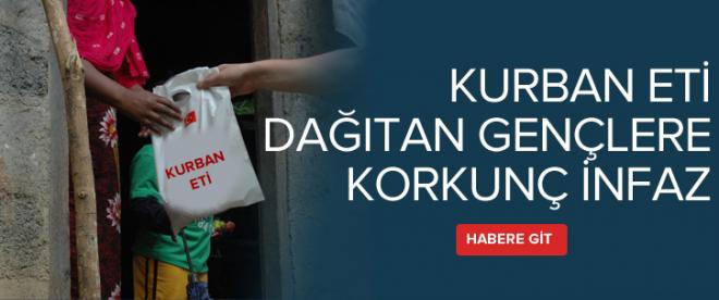 Kurban eti dağıtan gençlere korkunç infaz