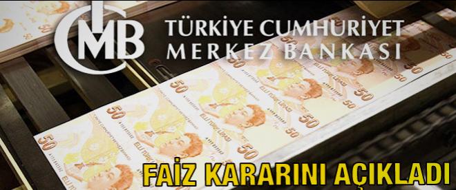 Merkez Bankası faiz kararını açıkladı