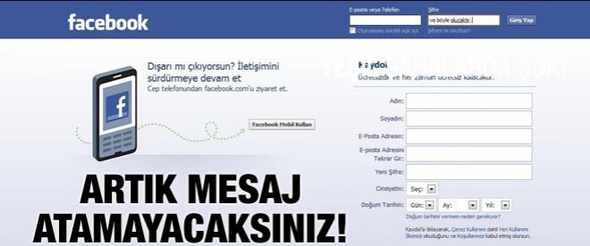 Facebooktan artık mesaj atamayacaksınız!