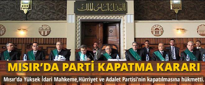 Mısırda Müslüman Kardeşlerin Partisi kapatıldı