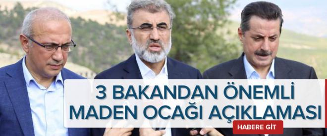 3 bakandan önemli maden açıklaması