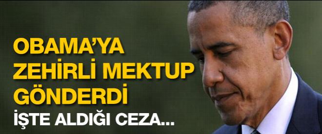 Obamaya zehirli mektup gönderdi