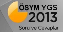 YGS 2013 soru ve cevapları