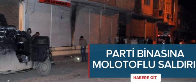 Parti binasına molotoflu saldırı