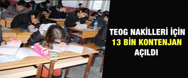 TEOG nakilleri için 13 bin kontenjan açıldı