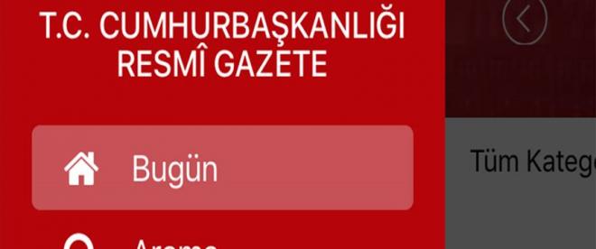 Resmi Gazeteden mobil uygulama