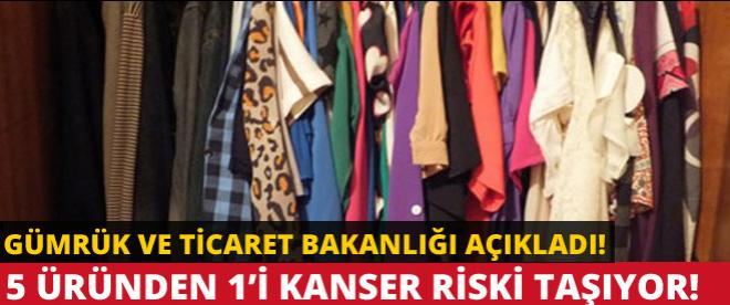 Kanser riski taşıyan ürünlere dikkat!