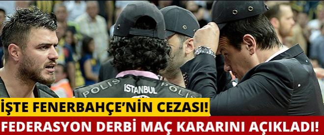 Fenerbahçeye verilen ceza belli oldu!