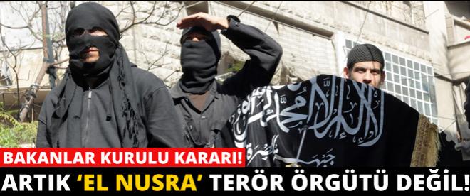 El Nusra terör örgütü listesinden çıkarıldı!