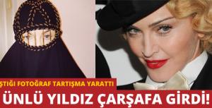 Ünlü yıldız Madonna çarşafa girdi!