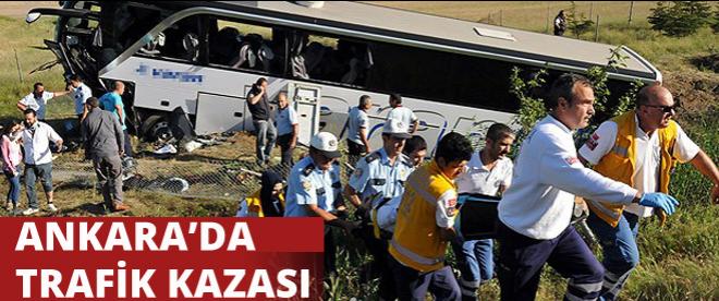 Ankarada otobüs kazası: 1 ölü, 27 yaralı