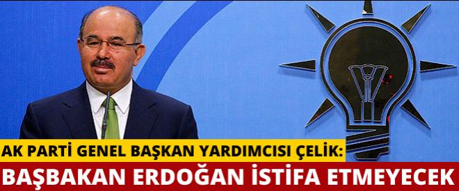 Çelik: Başbakan istifa etmeyecek