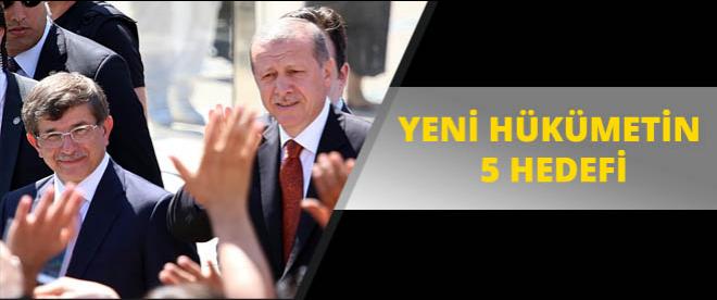 Yeni hükümetin 5 hedefi