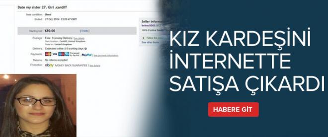 Kız kardeşini internette açık artırmaya çıkardı