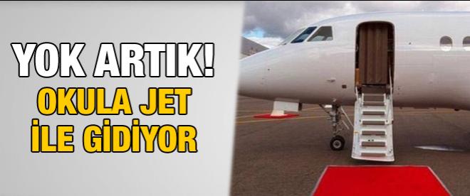 Yok artık, okula jet ile gidiyor!