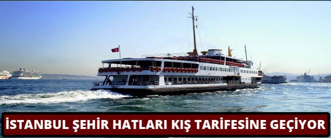 Şehir Hatları 15 Eylülde Kış Tarifesine geçiyor