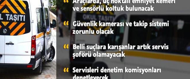 Okul servis araçlarına yeni düzenleme