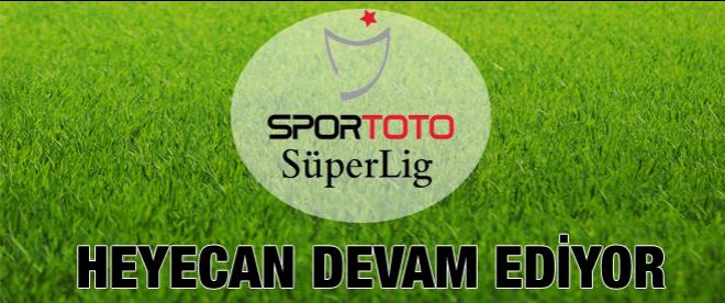 Spor Toto Süper Ligte heyecan devam ediyor