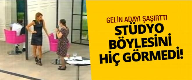 Gelin adayı stüdyoyu kahkahaya boğdu!