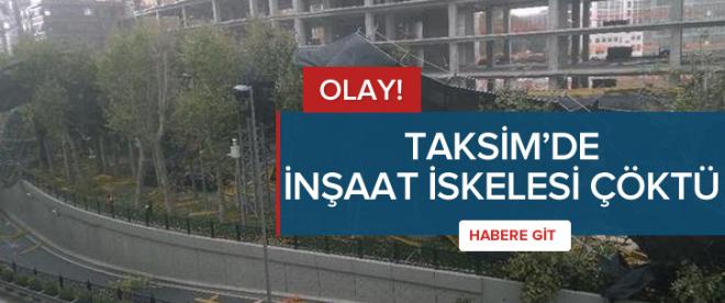 İstanbulda inşaat iskelesi çöktü !