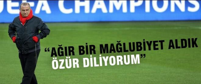 Fatih Terim: Ağır bir mağlubiyet aldık, özür diliyorum