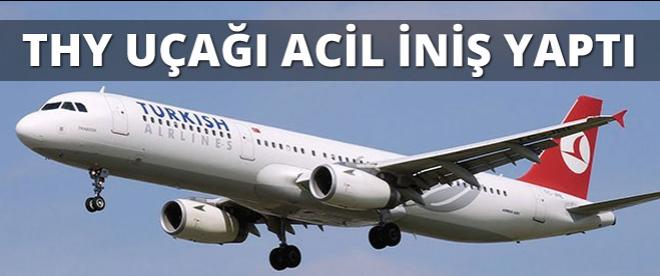 THY uçağı acil iniş yaptı