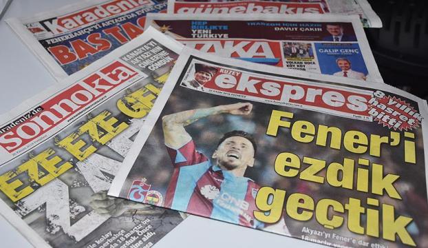 Trabzon yerel gazetelerinde Fenerbahçe galibiyeti