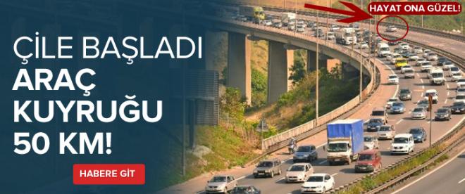 Dönüş yolunda çile başladı