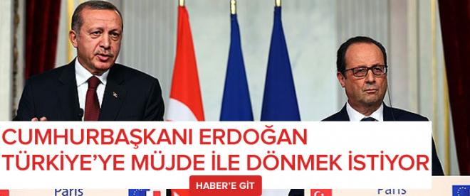 Türkiyeye müjdeyle döneyim