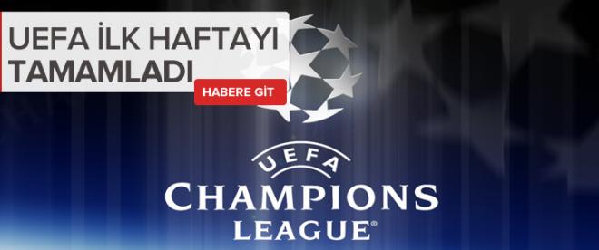 UEFA Şampiyonlar Ligi İlk hafta maçlarını tamamladı