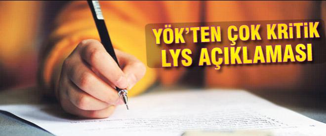 YÖK’ten çok kritik LYS açıklaması