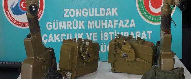 Zonguldakta antitank füzesi parçaları ele geçirildi